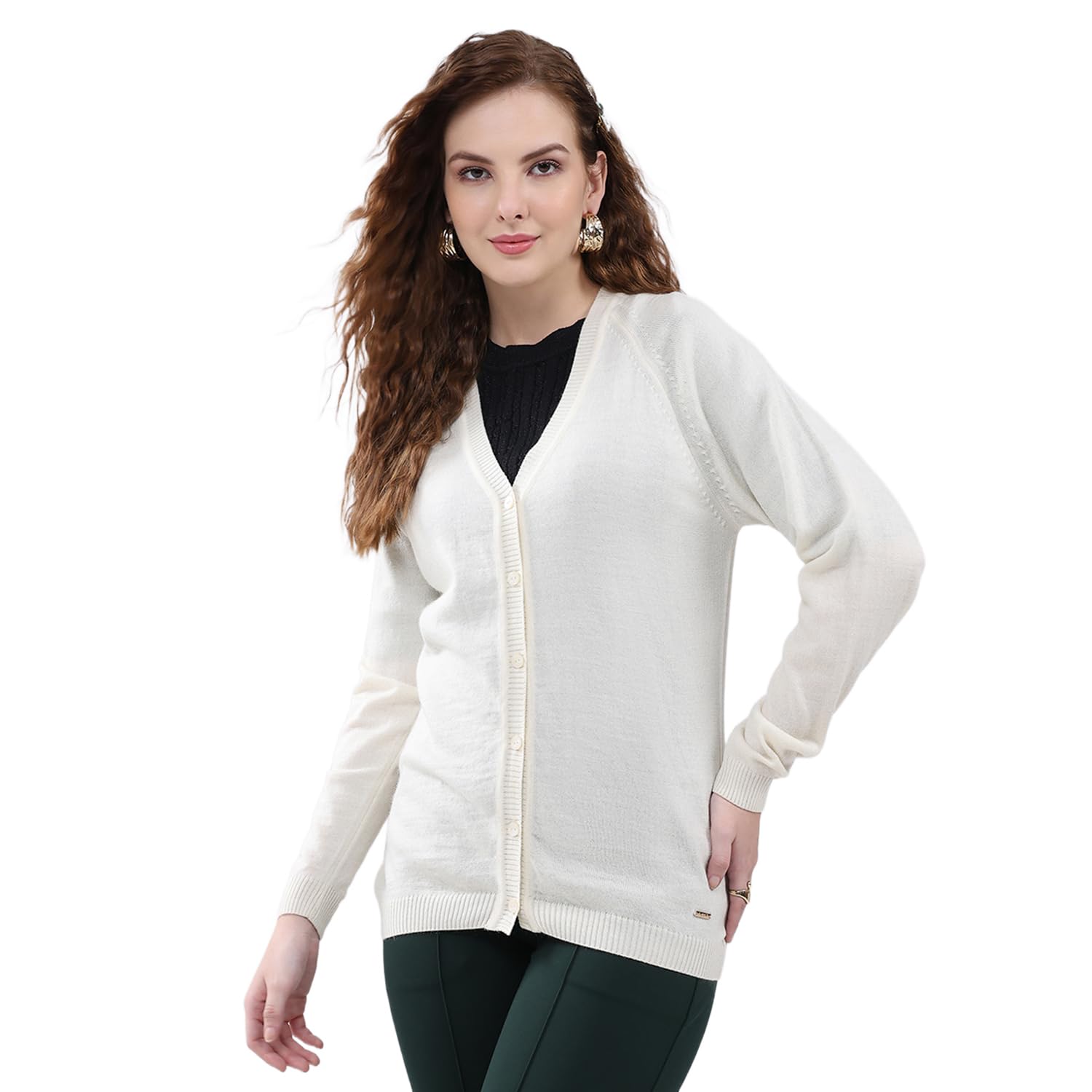 monte carlo Womens Regular Fit Solid Button Full Sleeve Winter Cardigan | Warm Woolen Buttoned Sweater for Ladies | Stylish Knitted Cardigan for Women's (Pack of 1)-picture-40