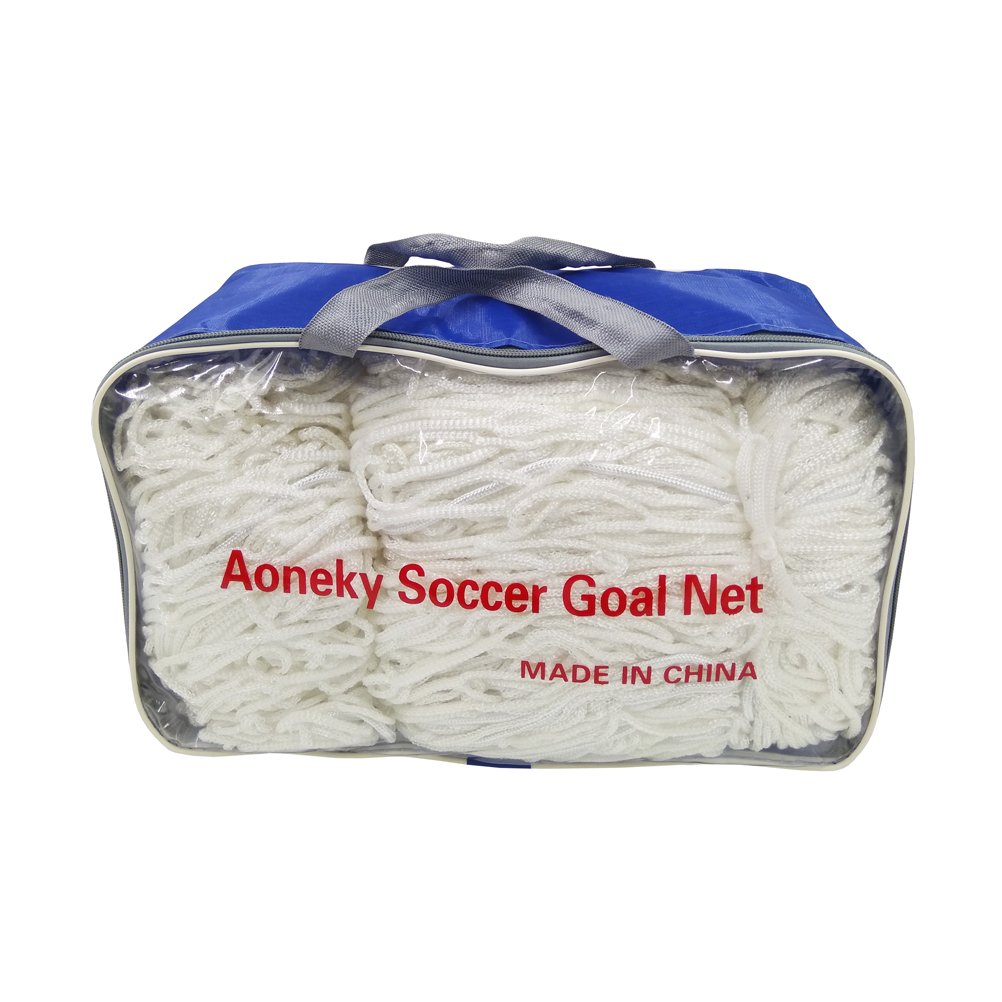 Aoneky Filet de Football 7,3x2,4M Maille Hexagone Corde Polyester 4mm Soccer Net Rechange