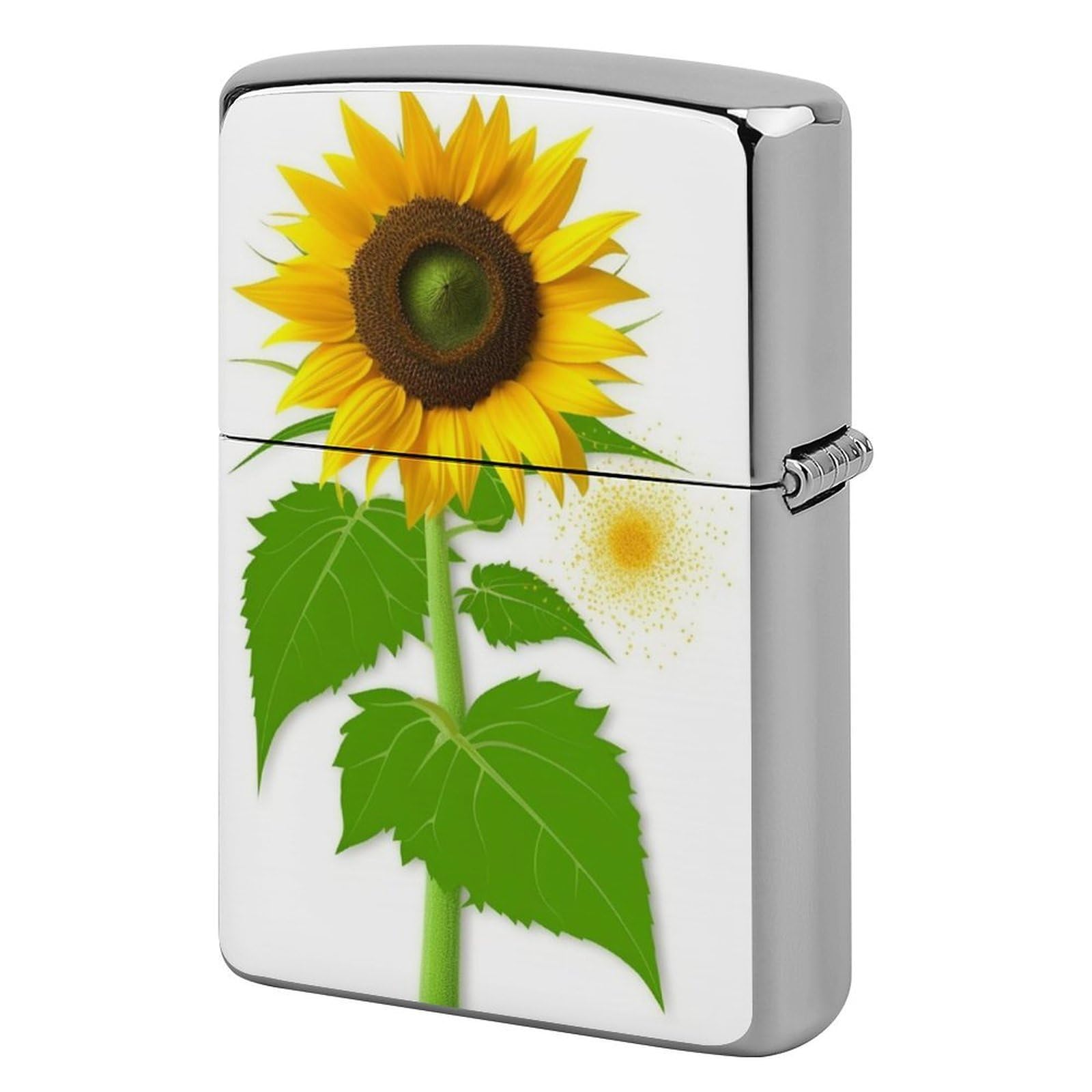 Sunflower and Weed Lighter Cover for Men, Personalized Lighter Case for Birthday Gift, Flip-Top Lighters Protective Cover, Portable Lighters Shell for Outdoor, Travel