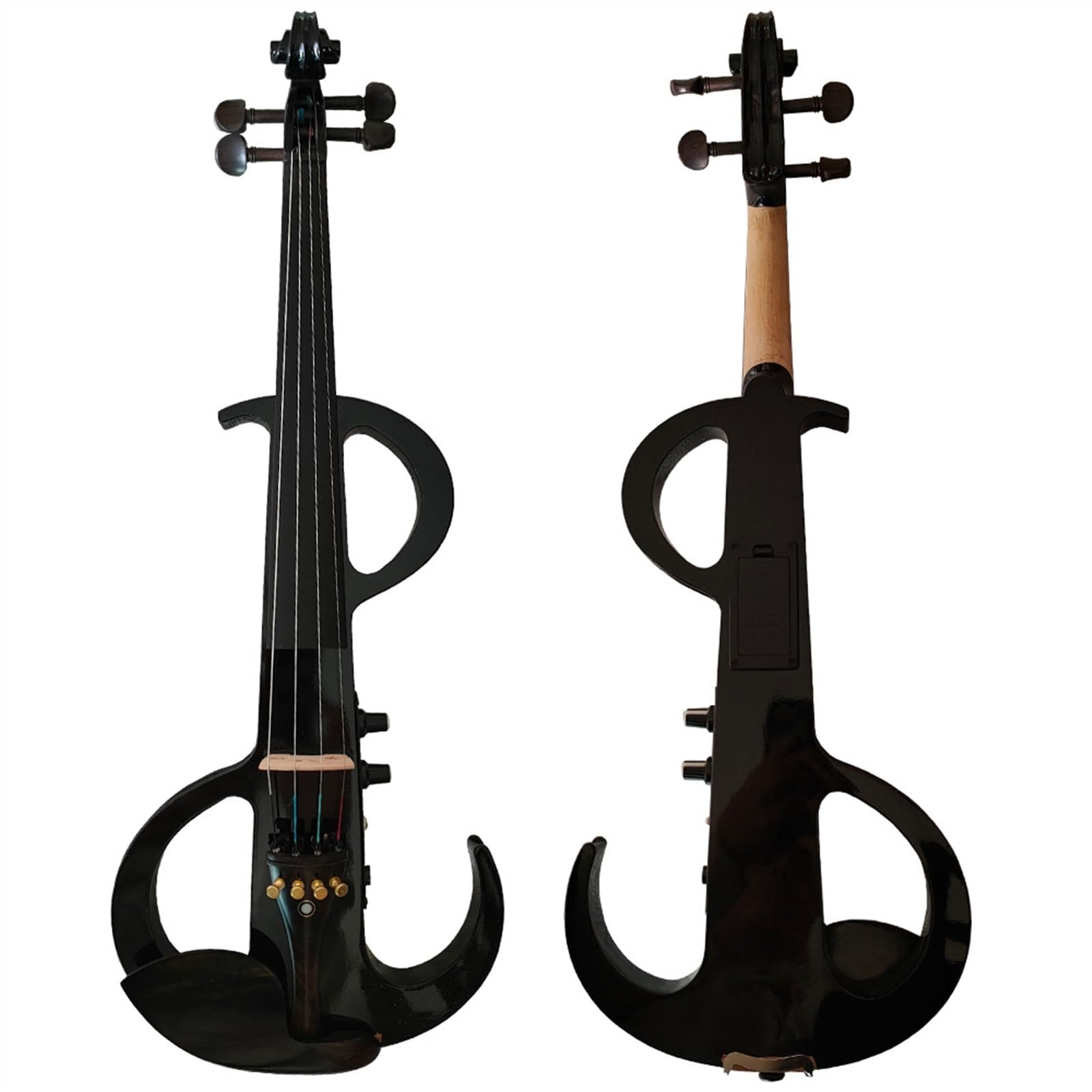 strumento violino Principiante Di Violino Elettronico Nero Che Suona Lo Strumento Violino Da Palco