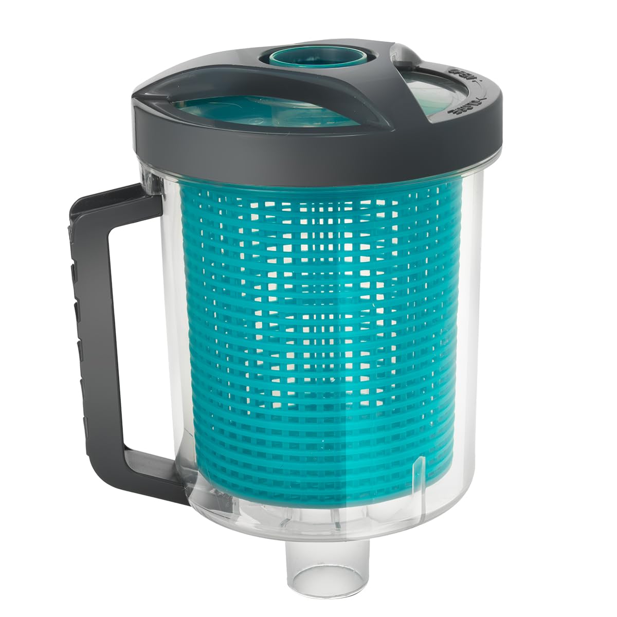 XtremepowerUS Pool Leaf Canister Catcher for Pool Vacuum with Mesh Basket, in-line Leaf Catcher for Swimming Pool Cleaner, Fits Suction Manual & Automatic Pool Cleaners Bonus Free Socks 6pc