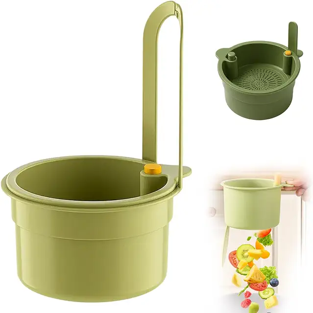 Green Sink Strainer Basket - Fine Mesh Food Catcher for Kitchen Drain