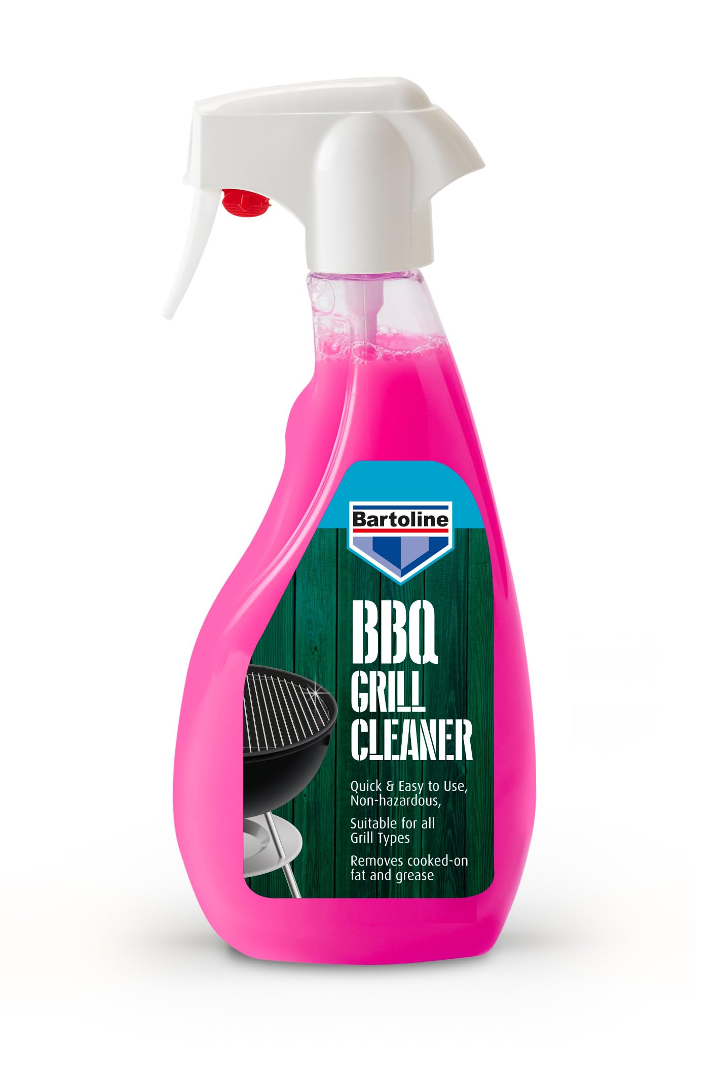 Bartoline BBQ Grill Cleaner 500ml – Fast-Acting Spray to Remove Grease, Fat & Carbon Safe, Non-Hazardous Formula for All BBQ Types