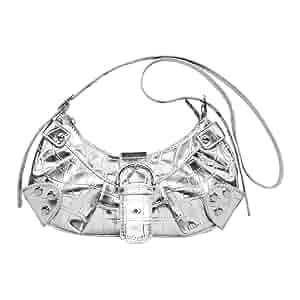 Amazon.com: MadGrandeur Small Silver Purse for Women, Y2k
