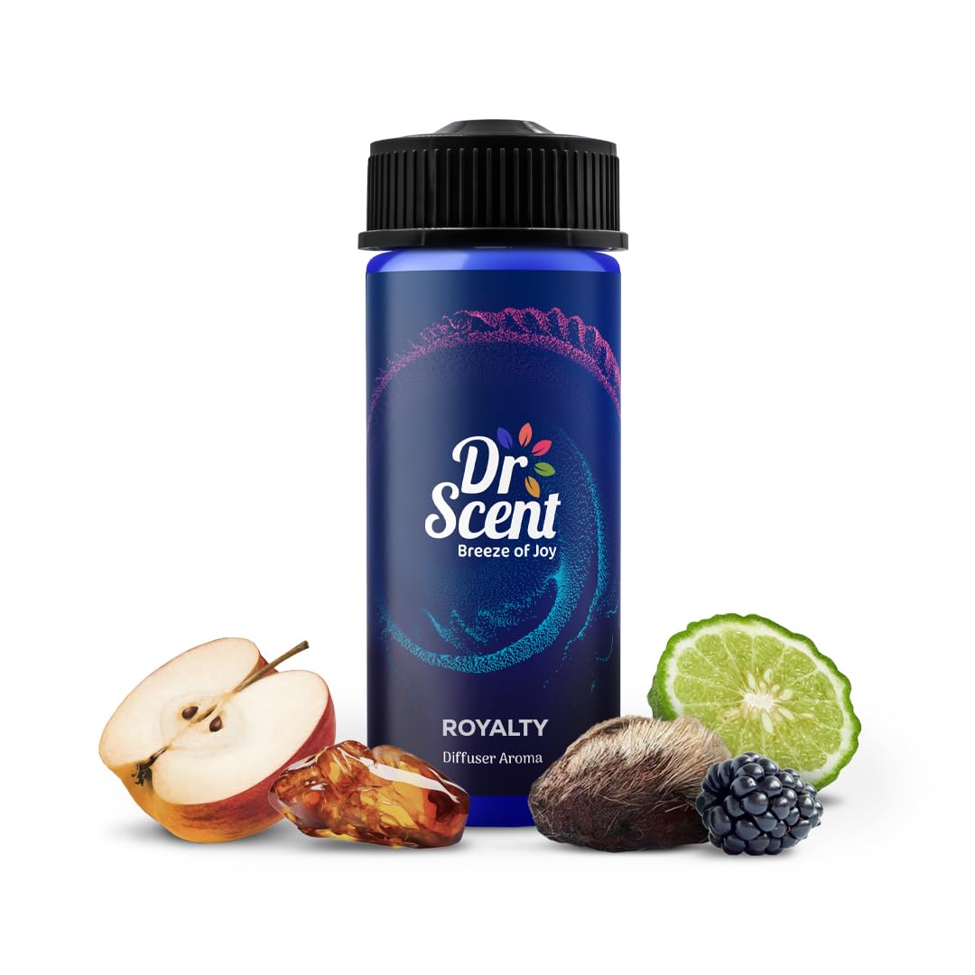 Diffuser Aroma Oil - Royality | Luxurious Essential Oil Blend with Sweet Mixed Fruits, Apple Dewberry, and Amber Musk Notes | Creating an Elegant Ambiance (170ml)