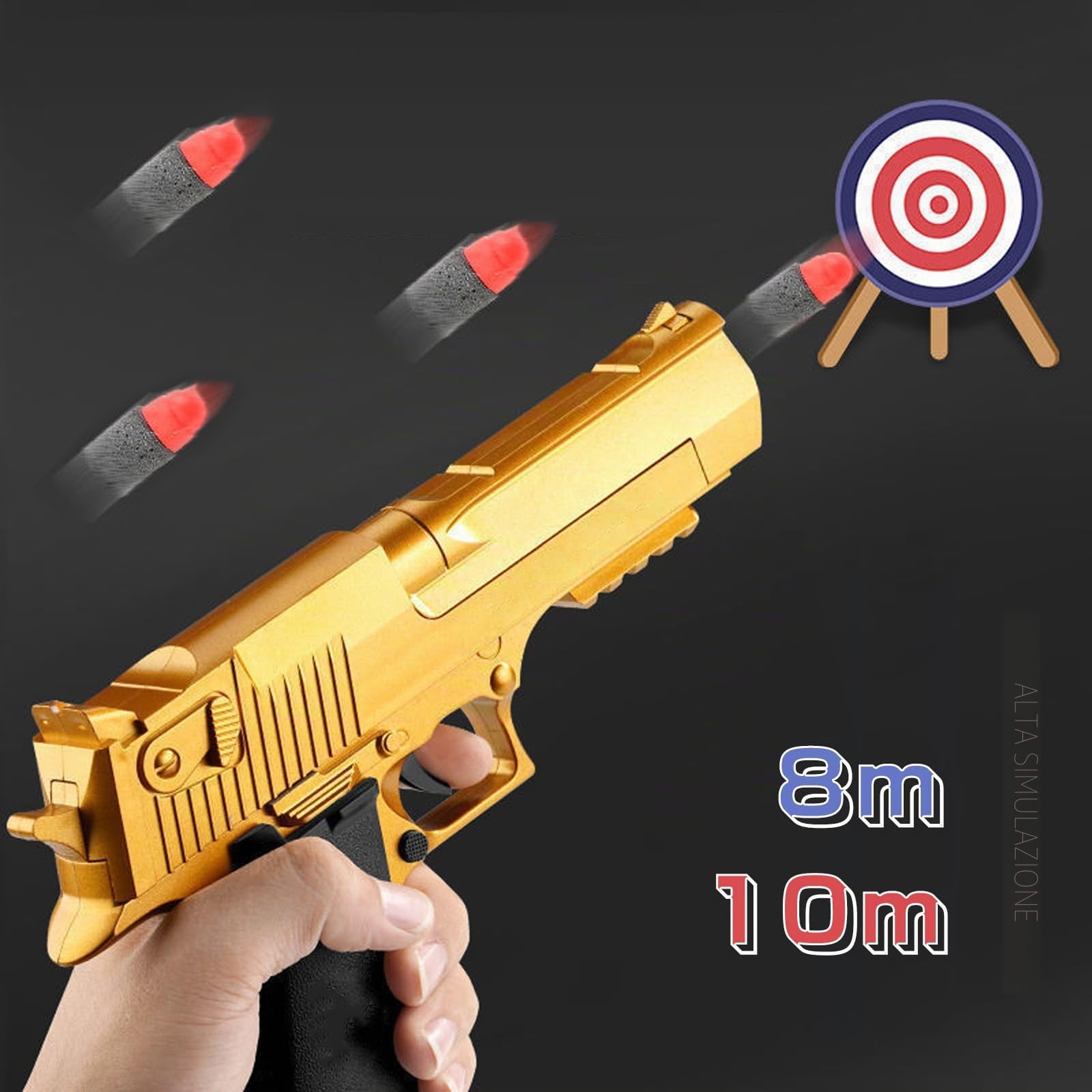 Pistola giocattolo,Pistola Giocattolo a Proiettile Morbido,Giocattolo di Schiuma Blaster,Giocattolo Blaster Proiettile in Schiuma Morbida,Soft Bullet Toy Gun,Regali di Compleanno per 14+