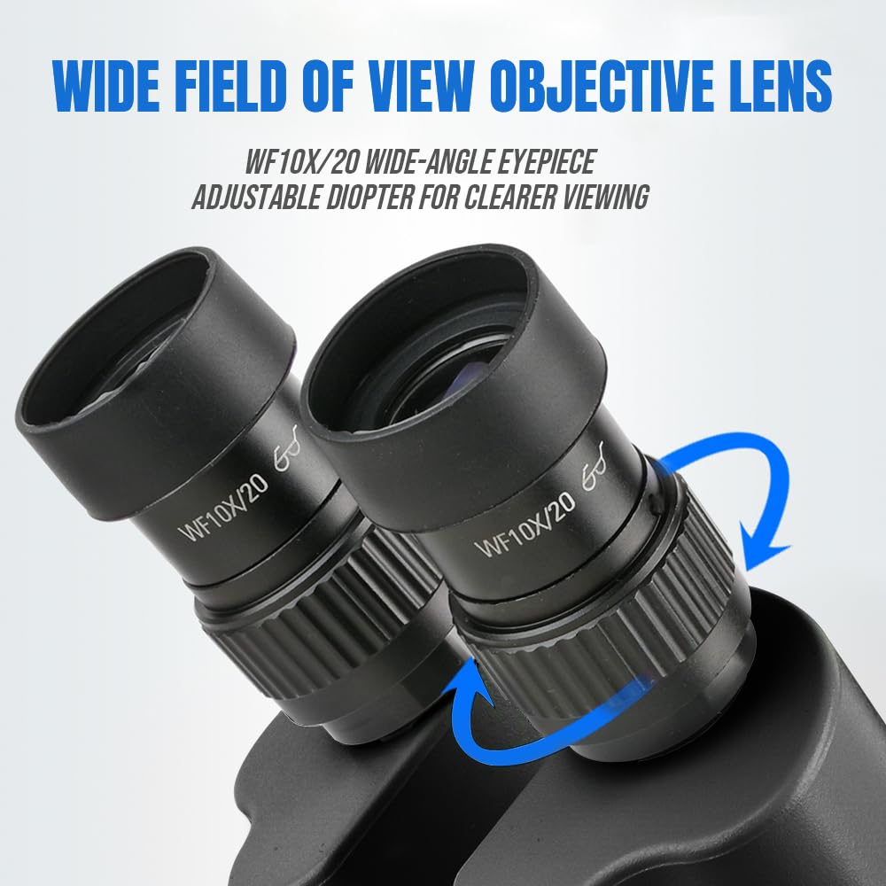 Cabezal de microscopio binocular negro - Accesorio de visión estéreo para grabado de joyas, LK-7045A-B