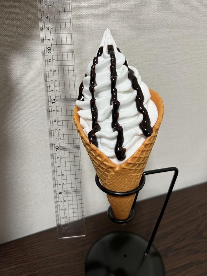 Amazon.co.jp: ソフトクリーム チョコソース 食品サンプル スタンド付