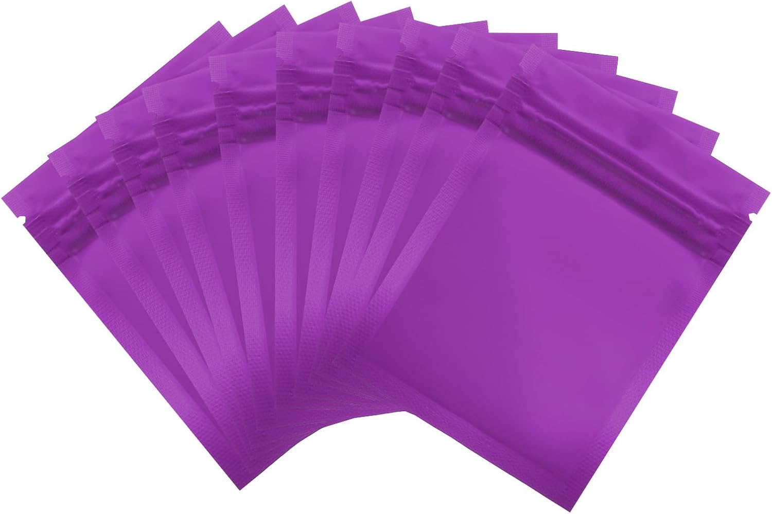 PATIKIL Resealable Packaging Bags for Small Business, 100 Pcs 2x3 Inch Matte Smell Proof Bags Aluminum Sealable Foil Flat Zipper Lock Pouch for Food Storage, Purple