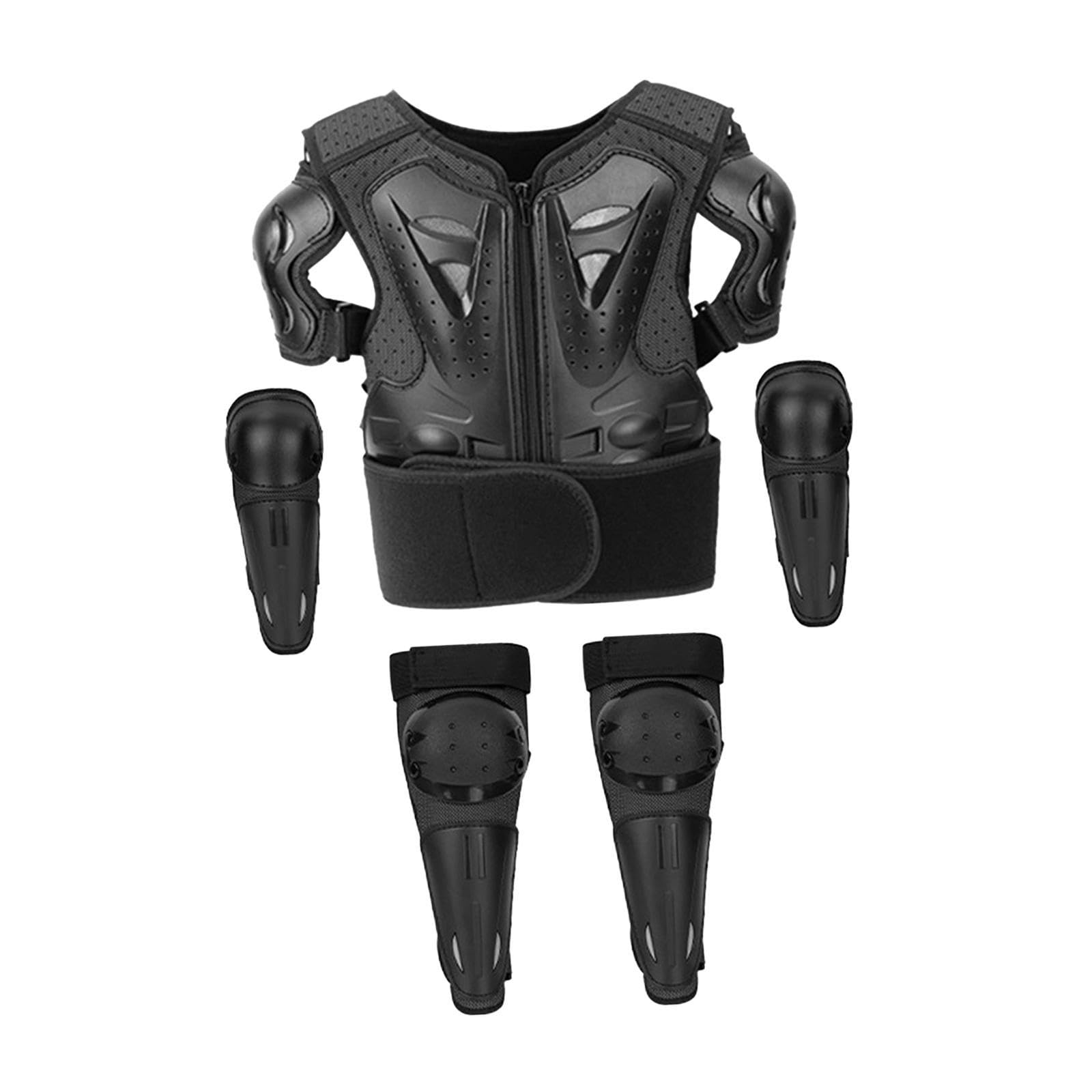 Yiju Kids Motorcycle Vest Bike Vest Jacket Knee Pads Elbow Pads Bike Gear for Road Cycling Skiing Motorbike Motocross Riding