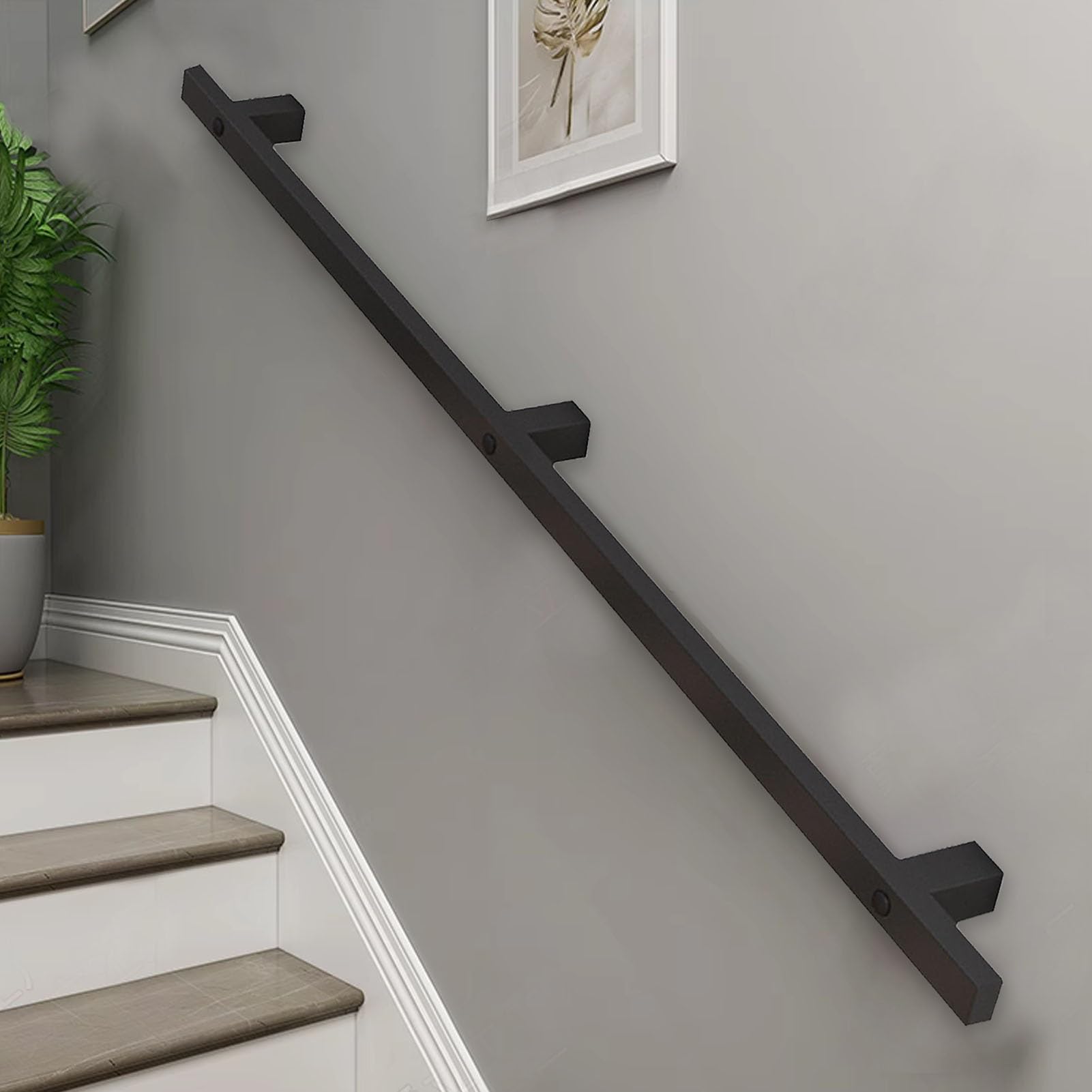 Rampe d'escalier intérieure anti-chute pour sécuriser le couloir de maison
