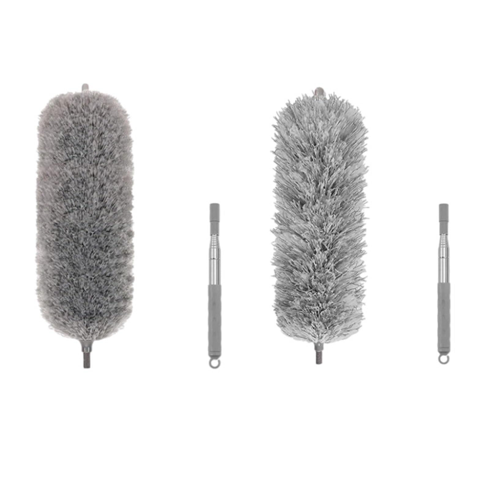 Duster Microfiber Feather Duster Extendable with Extra Long Pole Bendable Head Handle Dusters for Cleaning Ceiling Cars(Gs 140cm 2pcs)