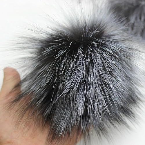 Real Fur Pompoms DIY Big Size 14cm 15cm Fur Pom Pom Fur Pompons Fur Ball for Hats Bags Shoes Scarf Accessories