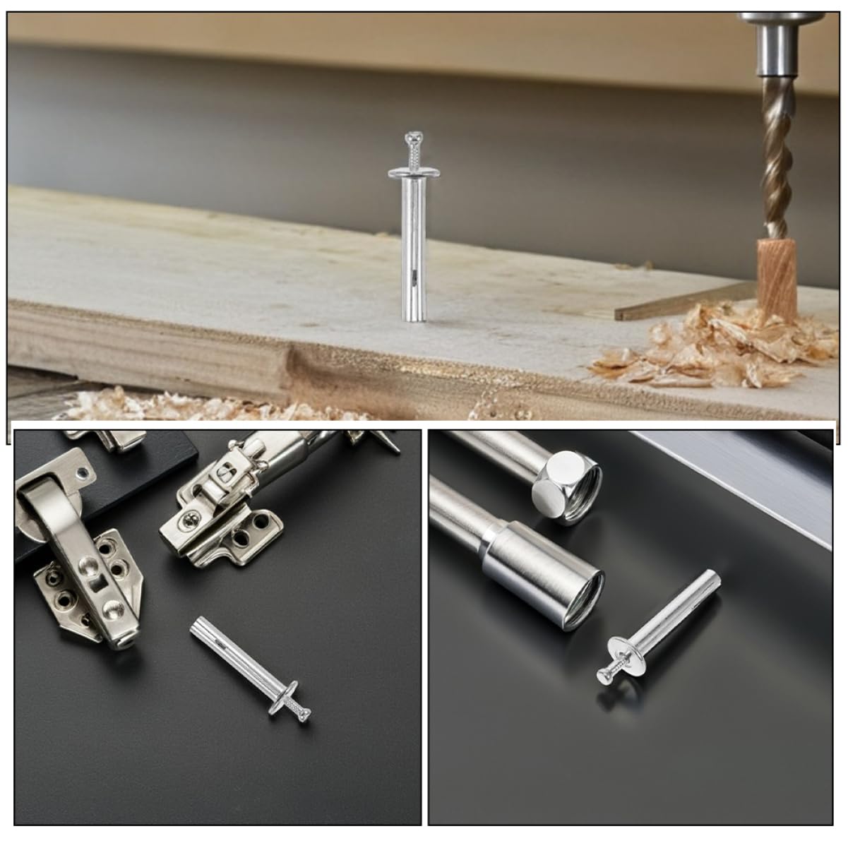 Spreiznagel 8x50mm 100 Stück Kohlenstoffstahl für Betonwände | Silber, Einfache Montage, Vielseitige Anwendung für Büro und Renovierung