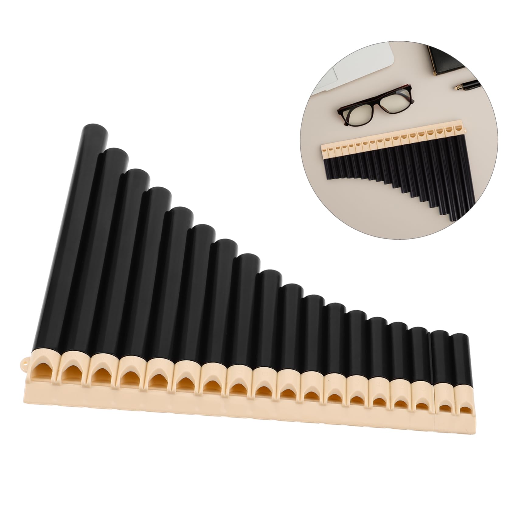 BESTonZON Panflöte Aus Plastik Für Anfänger Und Schüler Traditionelles Chinesisches Blasinstrument Zum Lernen Und Üben Musikflöte Tragbar Mit Mundstück