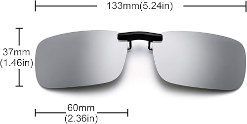 Miniatura 2 de Lentes de sol rectangulares sin montura con clip, lentes polarizados ligeros para hombres y mujeres
