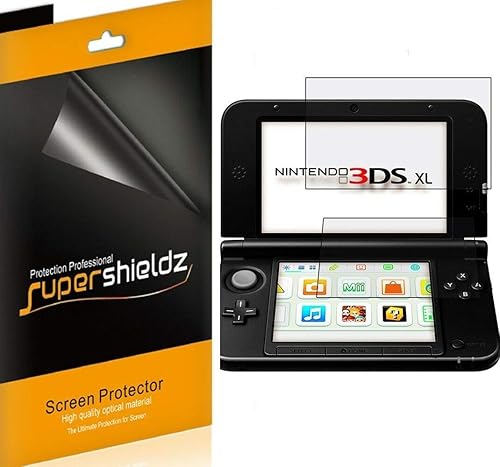 Supershieldz Protector de pantalla diseñado para Nintendo 3DS XL, protector transparente de alta definición de 0.009 in (PET)
