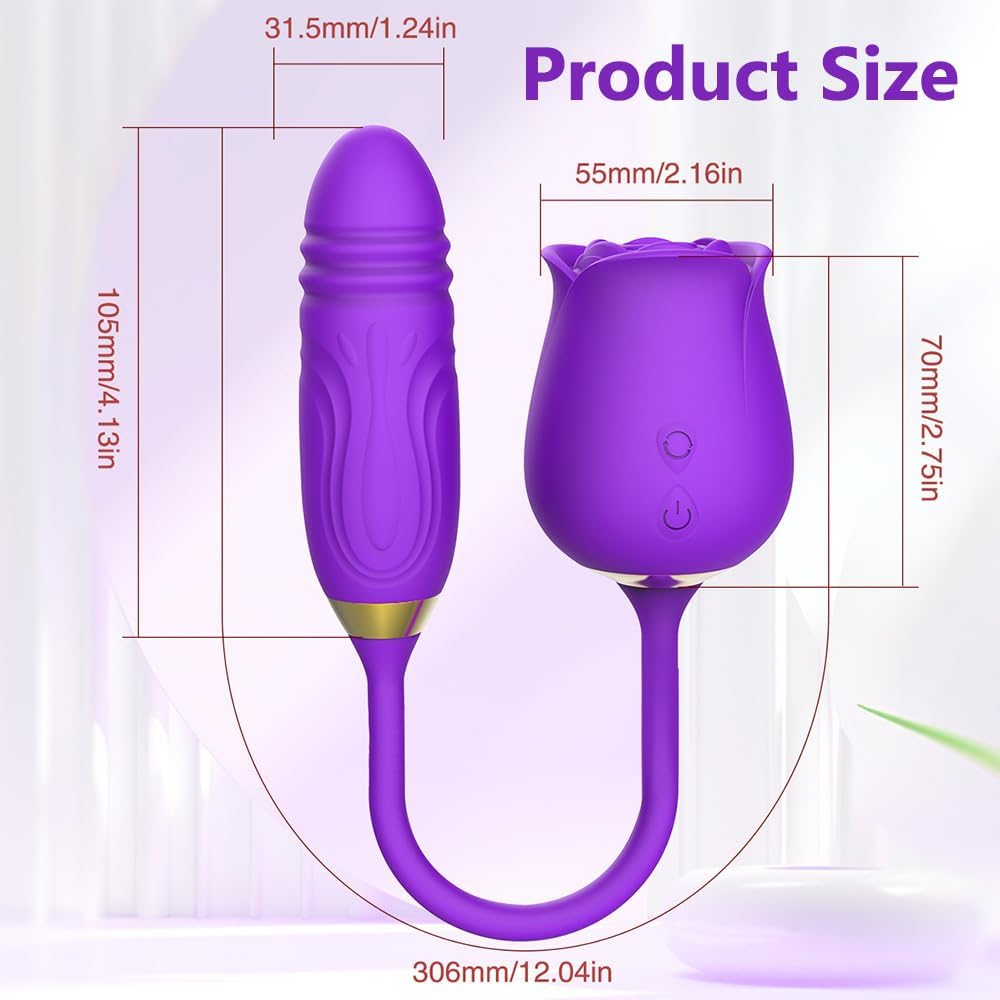 2025 New Roses Shape Sucker for Women Toy Quiet 10 Speed Adult Toys Waterproof Automatic Electric Adult Tools Machine Pleasure Remote Control virabtor12-/03-+155, Purple