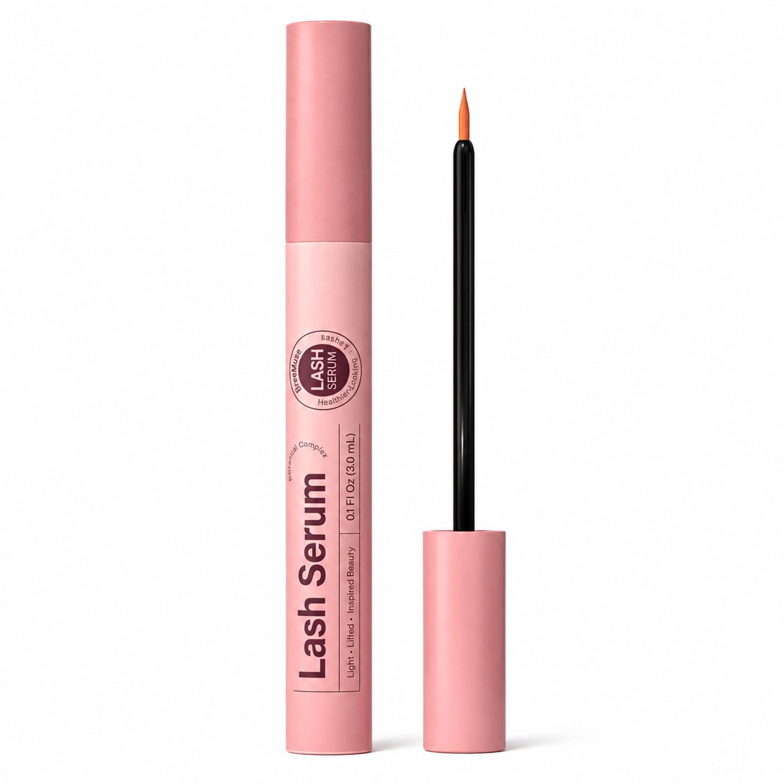 Lash Serum for Eyelash Growth, Eyelash growth Serum with Peptides, Biotin & Hyaluronic Acid, Lash Enhancing Formula for Fuller, Thicker, Longer Looking Lashes, Safe for Sensitive Skin Pink