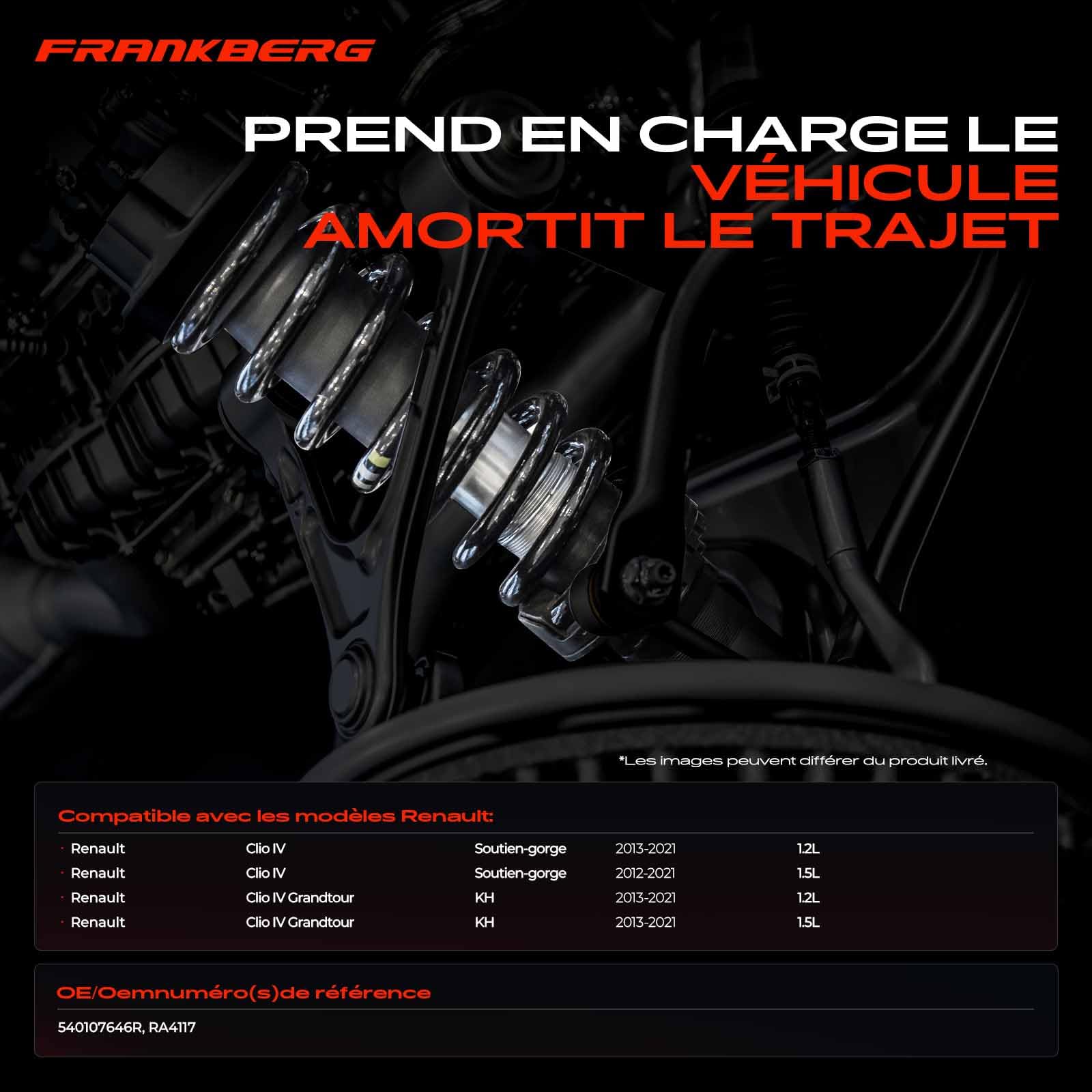 Frankberg 2 ressorts de suspension pour essieu avant 540107646R