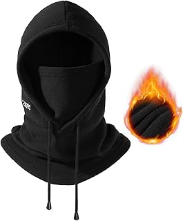 OZERO Balaclava Face Mask: Winter Polar Fleece Hood Ski Mask for Men Women, Convertible Balaclava Hood Face Cover Hat Cap ...