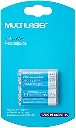 Pilhas Recarregáveis AAA 1000Mah com 4 Unidades Multi - CB050