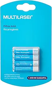 Pilhas Recarregáveis AAA 1000Mah com 4 Unidades Multi - CB050
