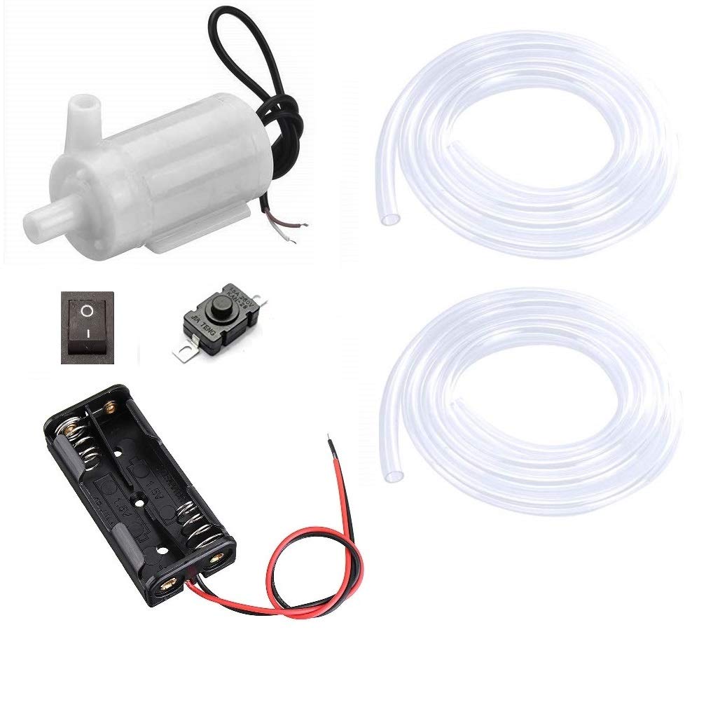 ART IFACT Double Side Pipe Hole Mini Water Pump DC 3-6V Micro for DIY projects kit - Submersible/Non Submersible