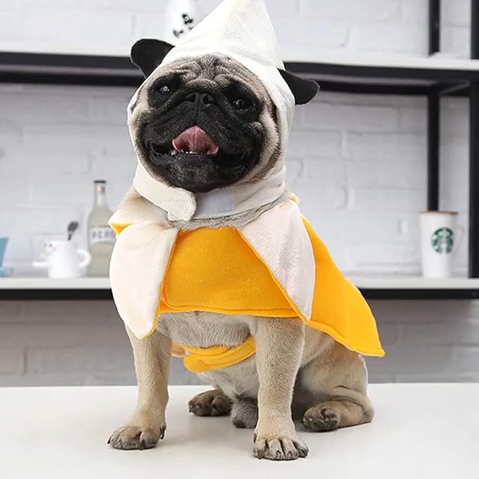 Disfraz de Banana para Perro - Traje Divertido para Halloween miniatura 4