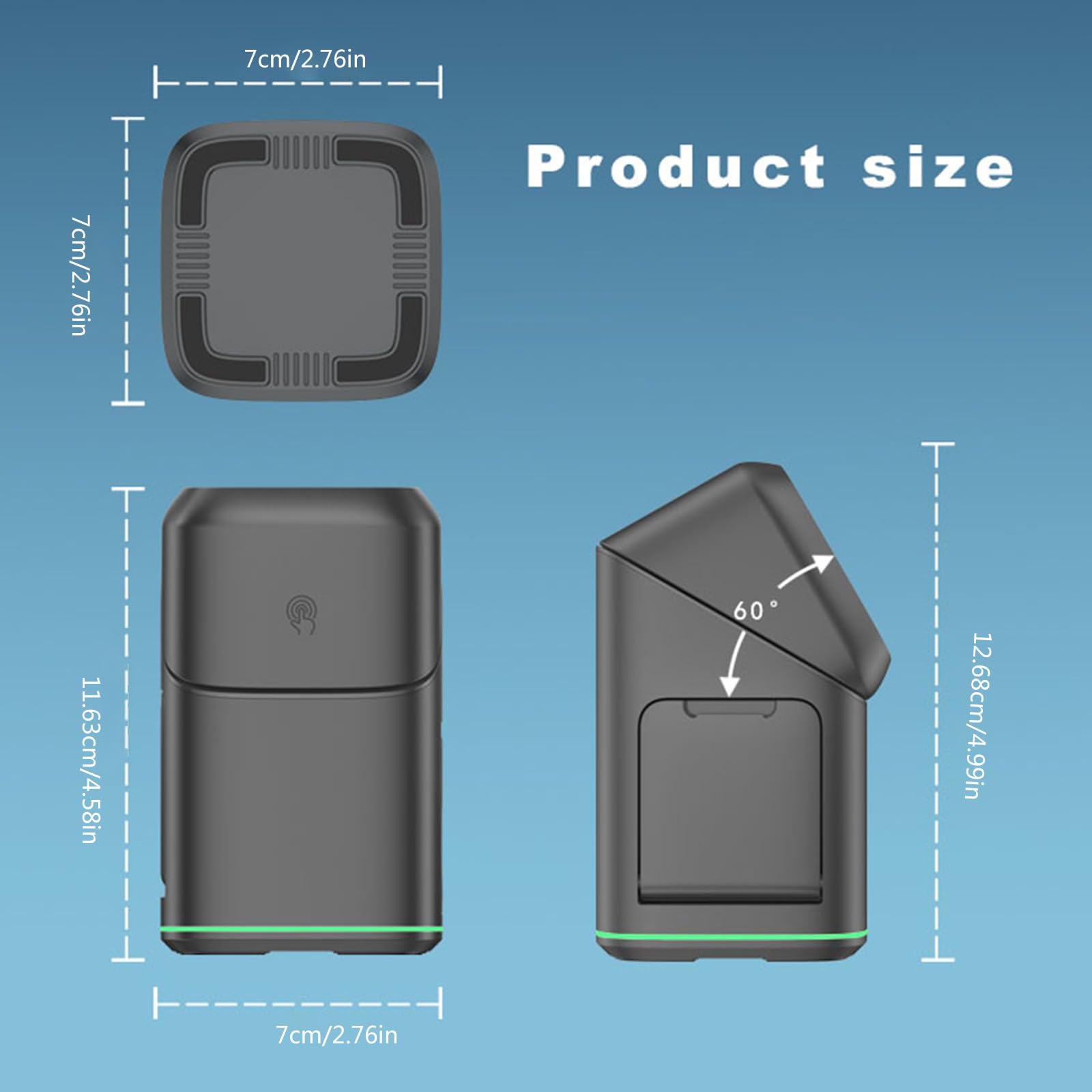 Premium Metal 3 in 1 Stazione di Ricarica 15W Ricarica Veloce Supporto Rotabile per Telefono Smartwatches Auricolari Base in Metallo Dock di Ricarica