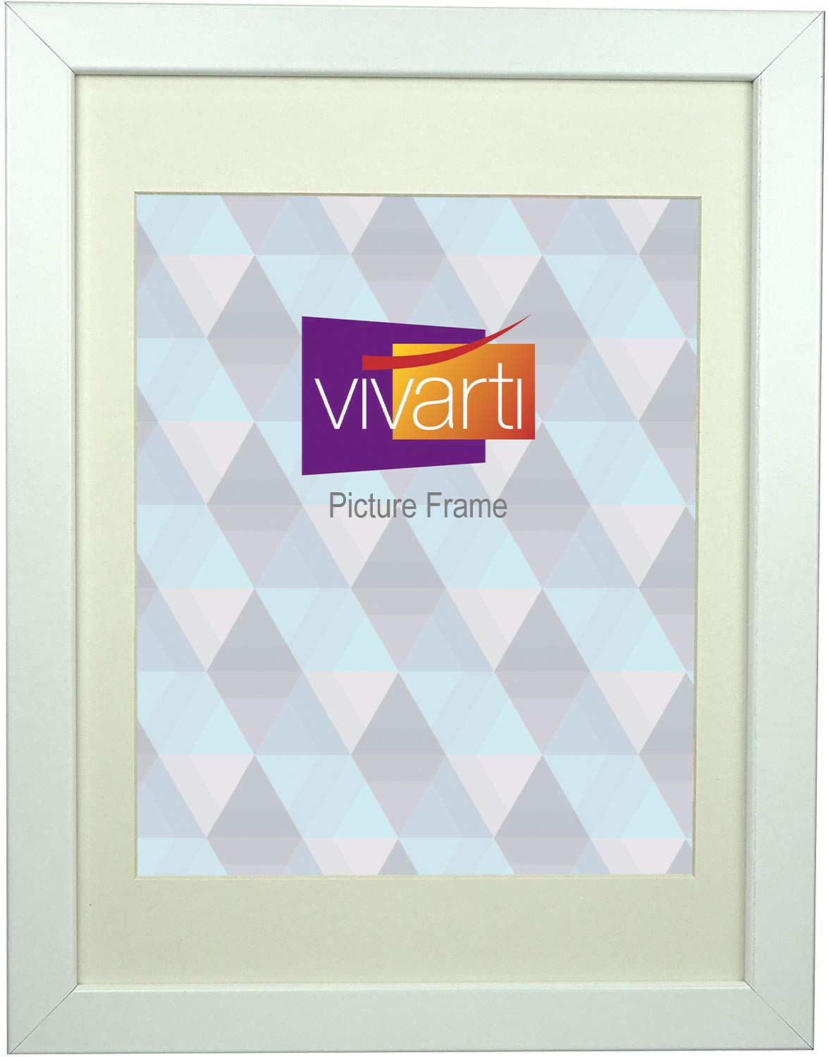 Vivarti Matt White Picture Photo Frame 16" x 12" with Mount (Aperture 12 x 10)