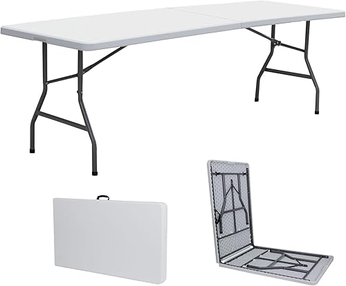 Miniatura 35 de ZENY Mesa plegable de 6 pies, mesa de picnic portátil, mesa de plástico para picnic en interiores y exteriores, fiesta, campamento, mesa plegable