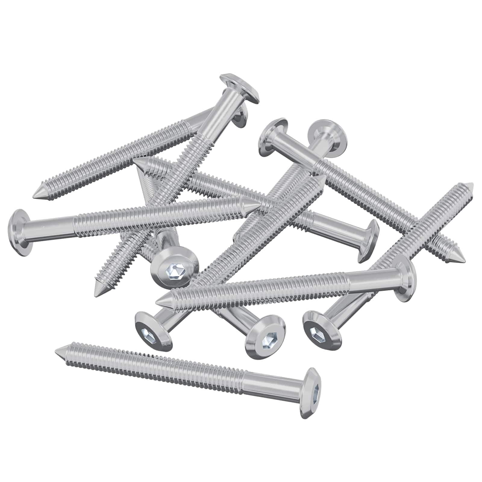 vidaXL Tornillos de Muebles 1600 uds. Plateado Acero