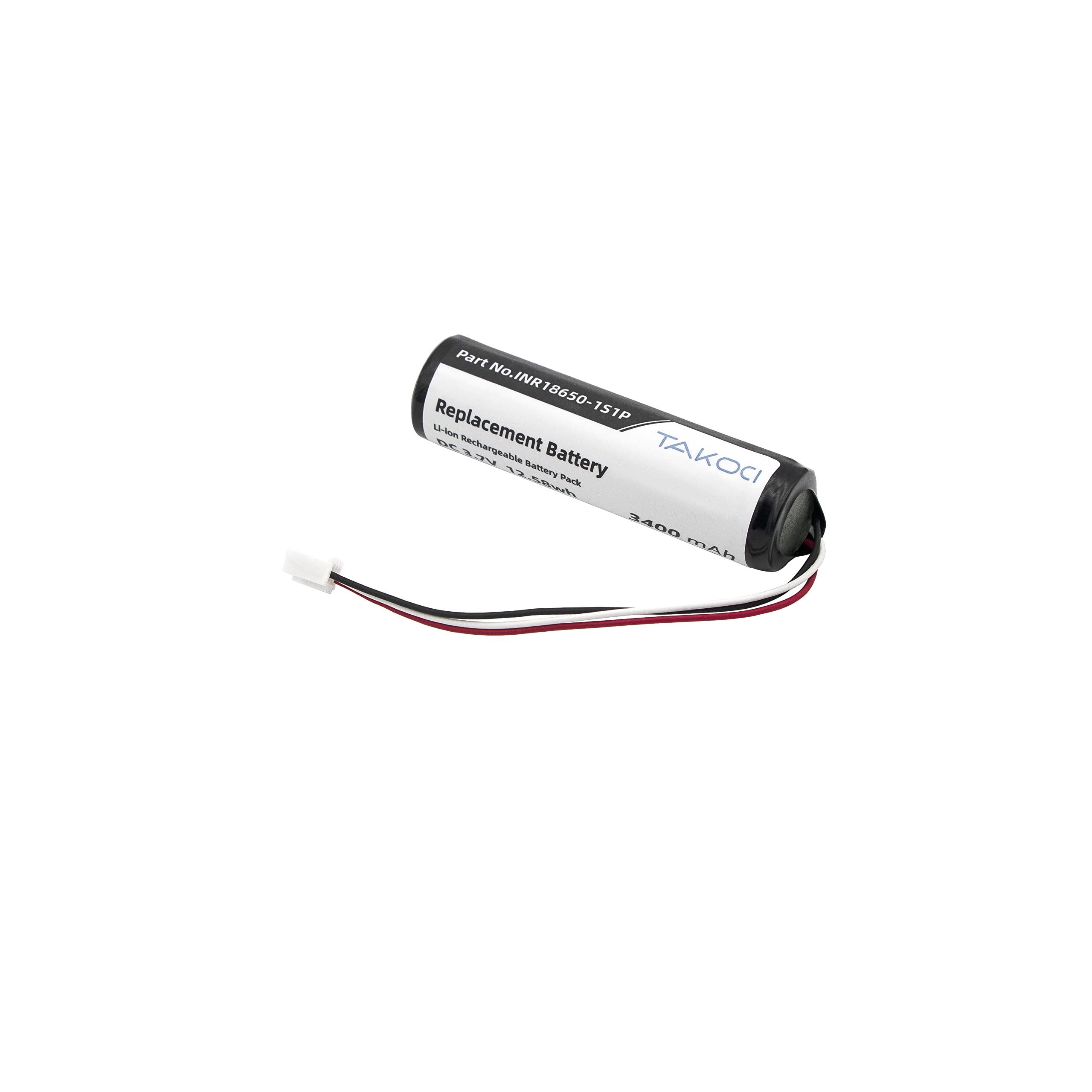 TAKOCI Replacement Battery for LH40 LH80 LH80 Pro, fits Part No INR18650-1S1P, 3.7V 3400mAh