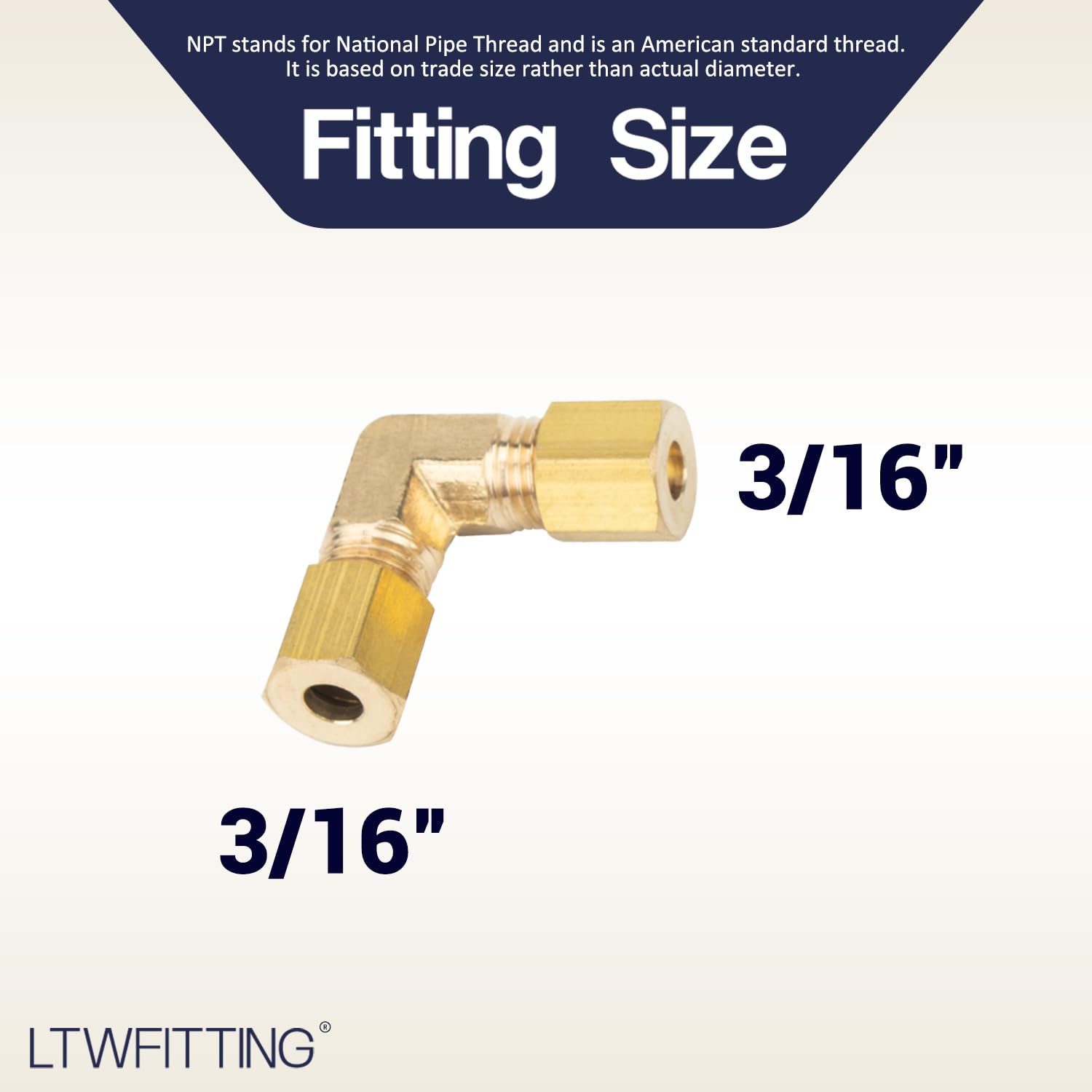 30-Piece Brass Compression Fitting Set - 3/16 Inch Union Fittings, Wholesale Lot