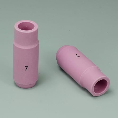 Miniatura 4 de RIVERWELD TIG - Boquillas de alúmina de cerámica 10N47 7 # 716 "0.433 in Orificio para QQ300 PTA DB SR WP 17 18 26 TIG Antorcha de soldadura Paquete