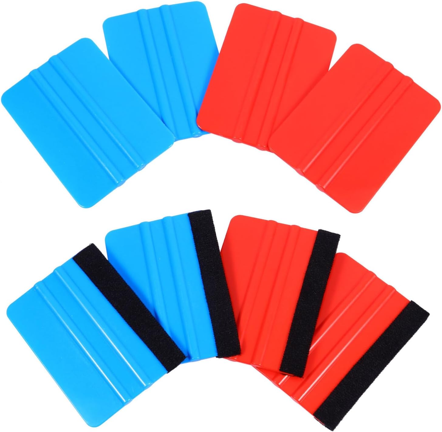 Mikikit 8pcs Double-Sided Scraper Tool Wallpapersmoothing Vinyl Squeegee for Car Film Applicator