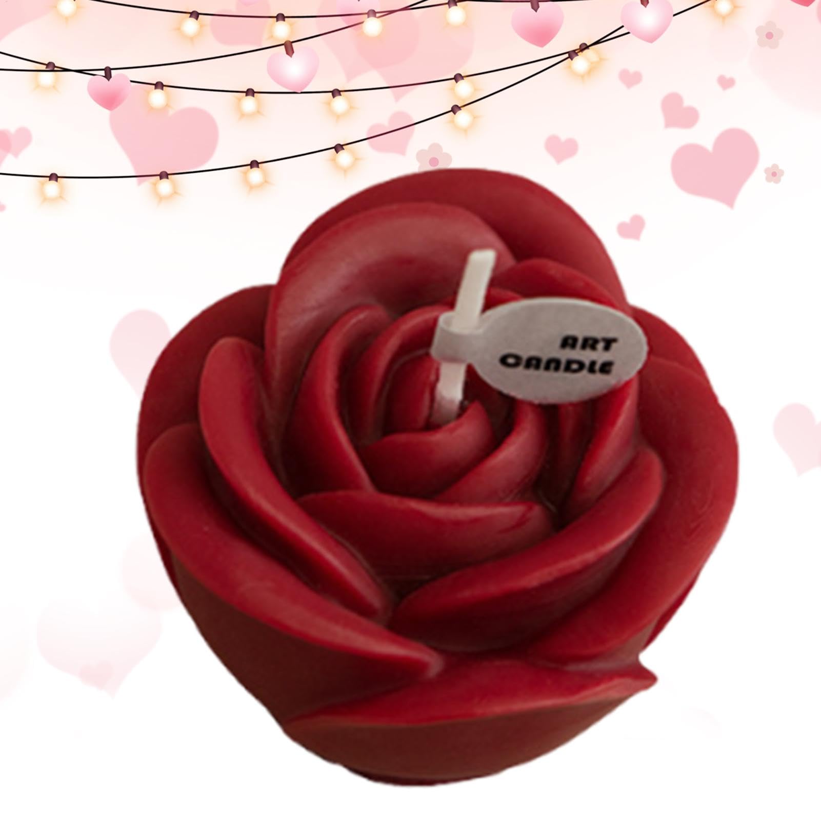 Velas de flor en forma de flor velas de aromaterapia con forma de flor de flor velas de cera de soja decorativa vela perfumada decoración para dormitorio y hogar