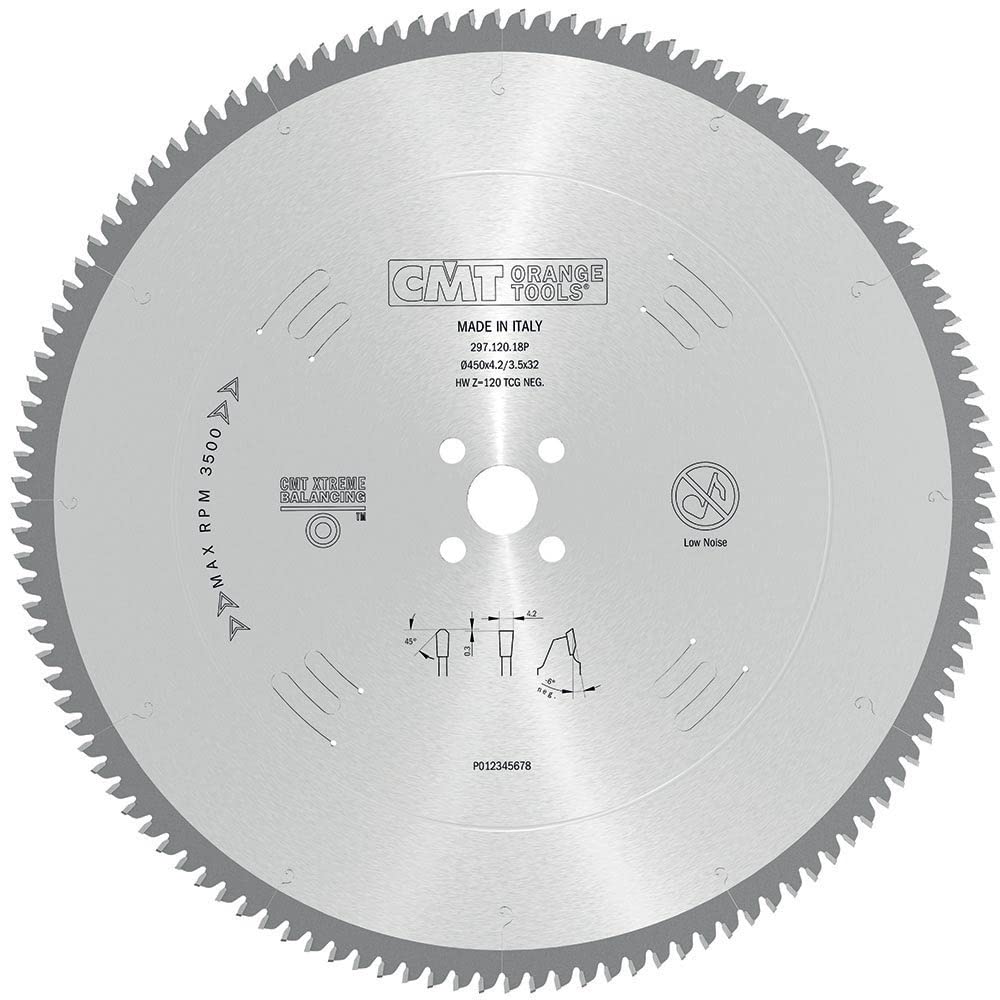 CMT 297-120- 16P LAMA PER MATERIALI NON FERROSI, PLASTICI E LAMINATI Ø 400 Z120 foro 32 mm