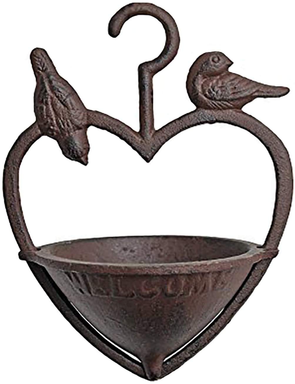 Garden Mile Bird Seed Feeder - Decorative Hanging Feeding Small Birds Feed House, Metal and Plastic Constructed Durable Seed feeding Station for Outdoor, Garden, Patio (Metal Bird Feeder)