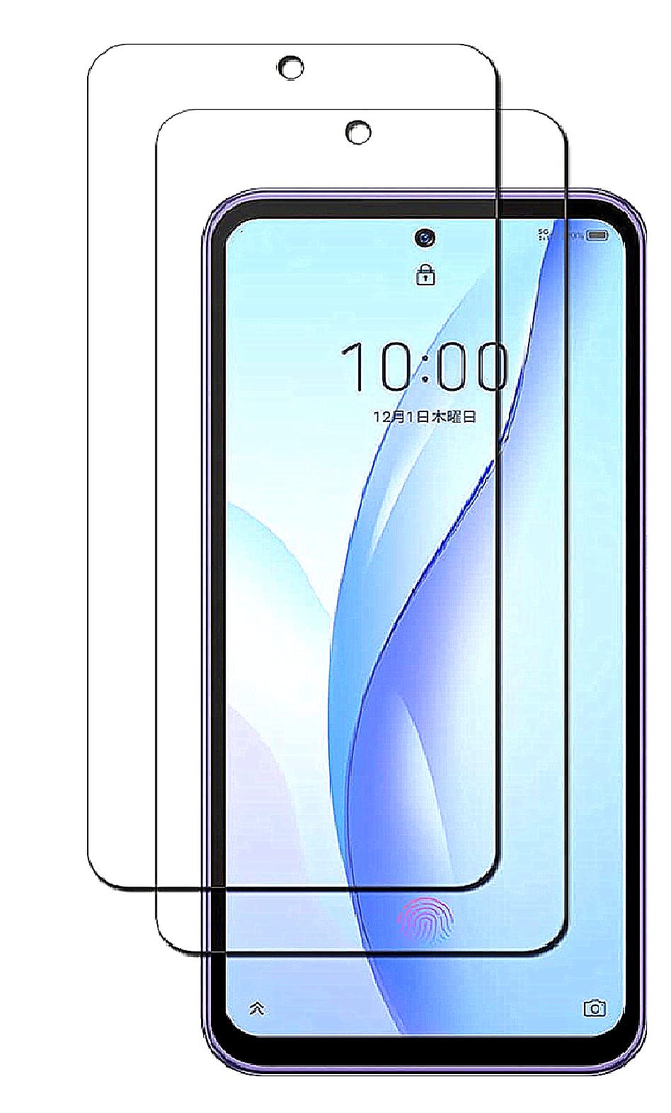 【2枚セット】適用 ZTE Libero 5G III A202ZT ガラスフィルム 指紋認証対応 適用 ZTE Libero 5G II A103ZT 強化ガラスフィルム フィルム 日本素材製 画面保護 ガラスカバー 極薄0.33mm 高透過率 耐指紋 撥油性 2.5D ラウンドエッジ加工 硬度9H/高透過率/自動吸着【透明】