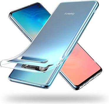 Galaxy S10 Case | Transparent Clear Soft Cover | Lightweight Inch Thin Strap Anti-Slip Wireless Charging Support Drop Protection TPU Galaxy S10 Only