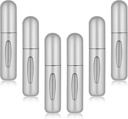 Miniatura 1 de Perfume de viaje recargable - Atomizador de colonia esencial de viaje vacío botella de perfume de viaje recargable, paquete de 6 unidades de 0.2 fl