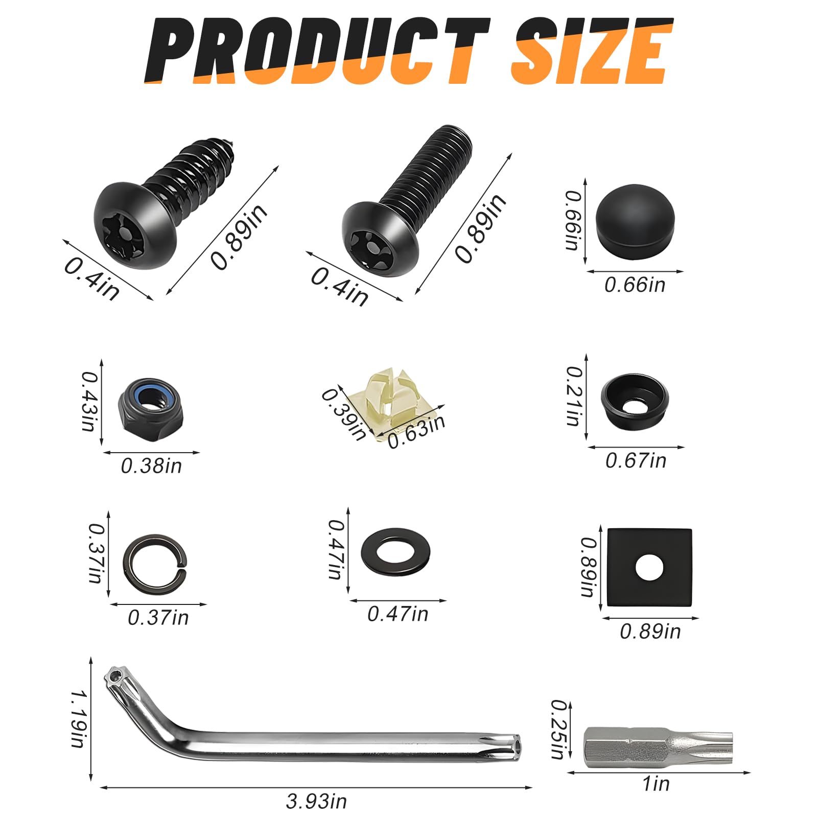 Kit Fissaggio Targa Con Rivetti Viti Bottoni Rondelle Agganci 38 - Foto 2