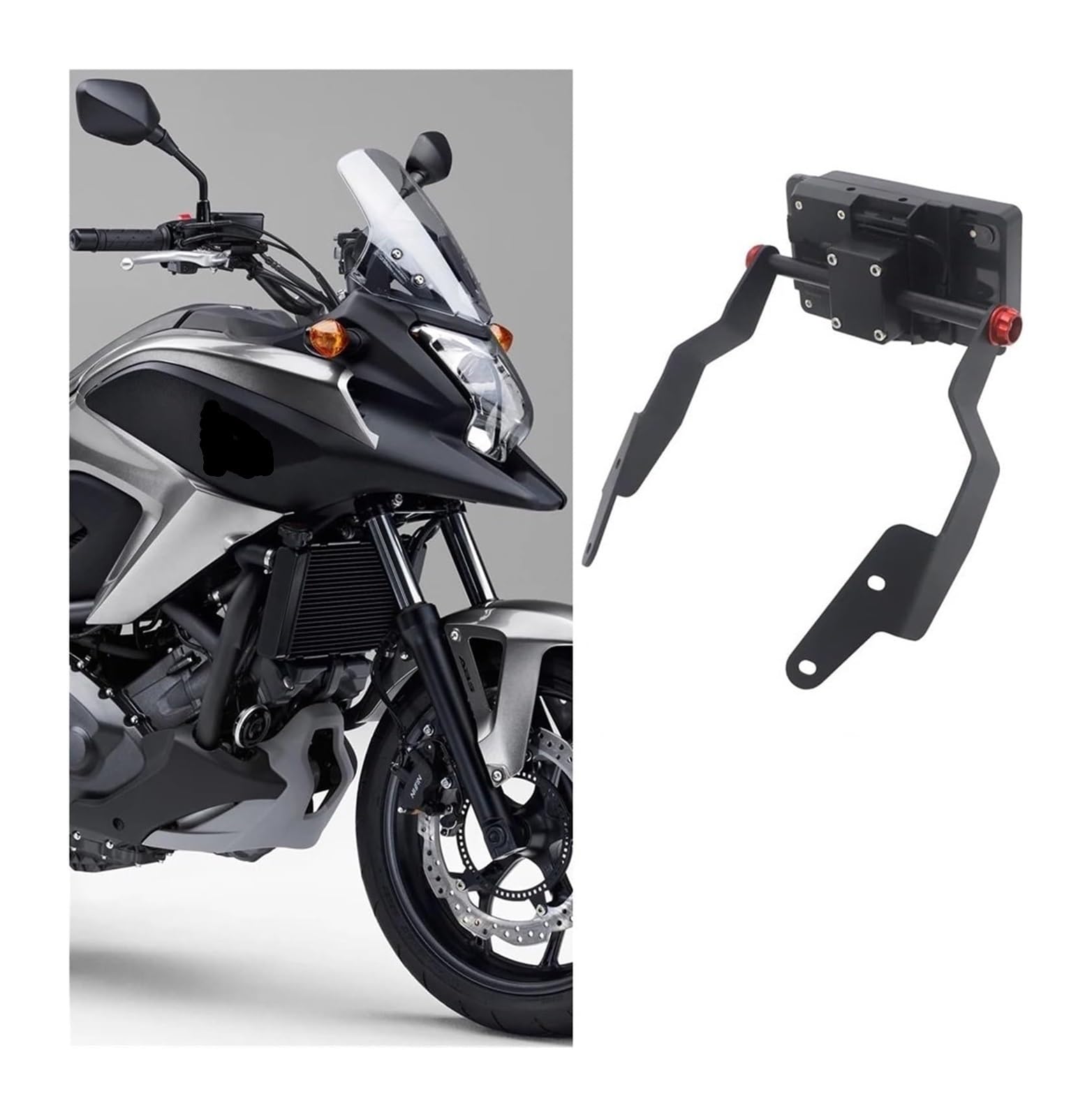 Manillar USB para Motocicleta para NC700X para NC750X 2012 2013 2014 2015 Motocicleta Móvil Teléfono USB Navegación Soporte GPS Placa(12mm)