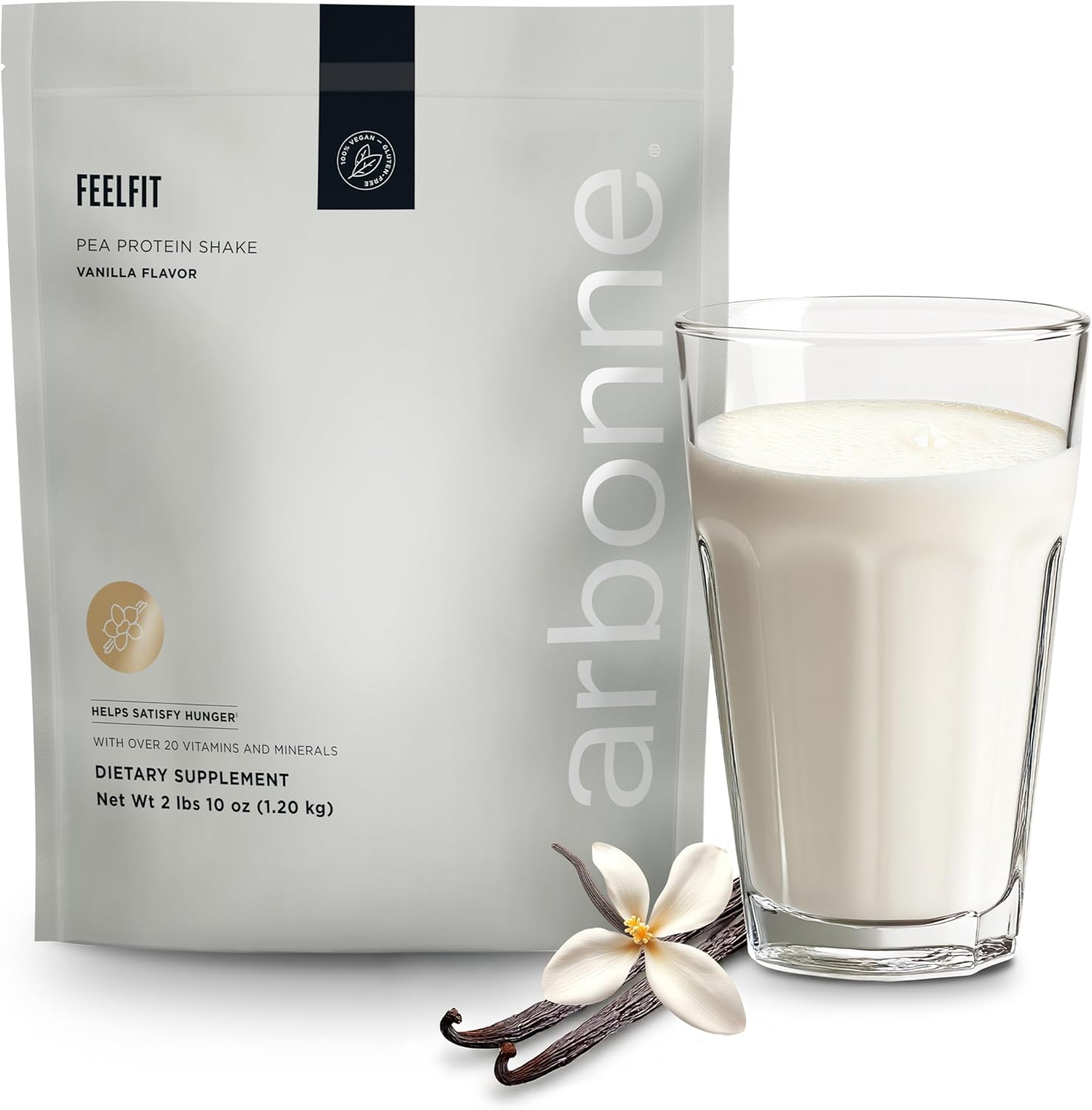 Sponsored Ad - Feelfit Pea Protein Shake - Daily Supplement Powder, Vegan Protein for Support of Overall Health, Energy and Well-Being, Vanilla