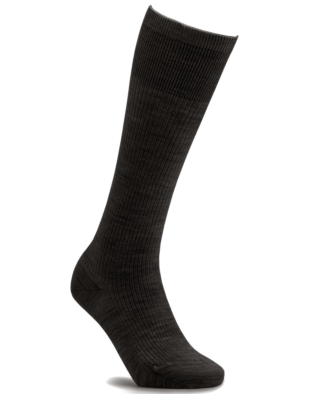 Cosyfeet Unisex Black Wool-Rich Seam‑Free Knee High Socks - M