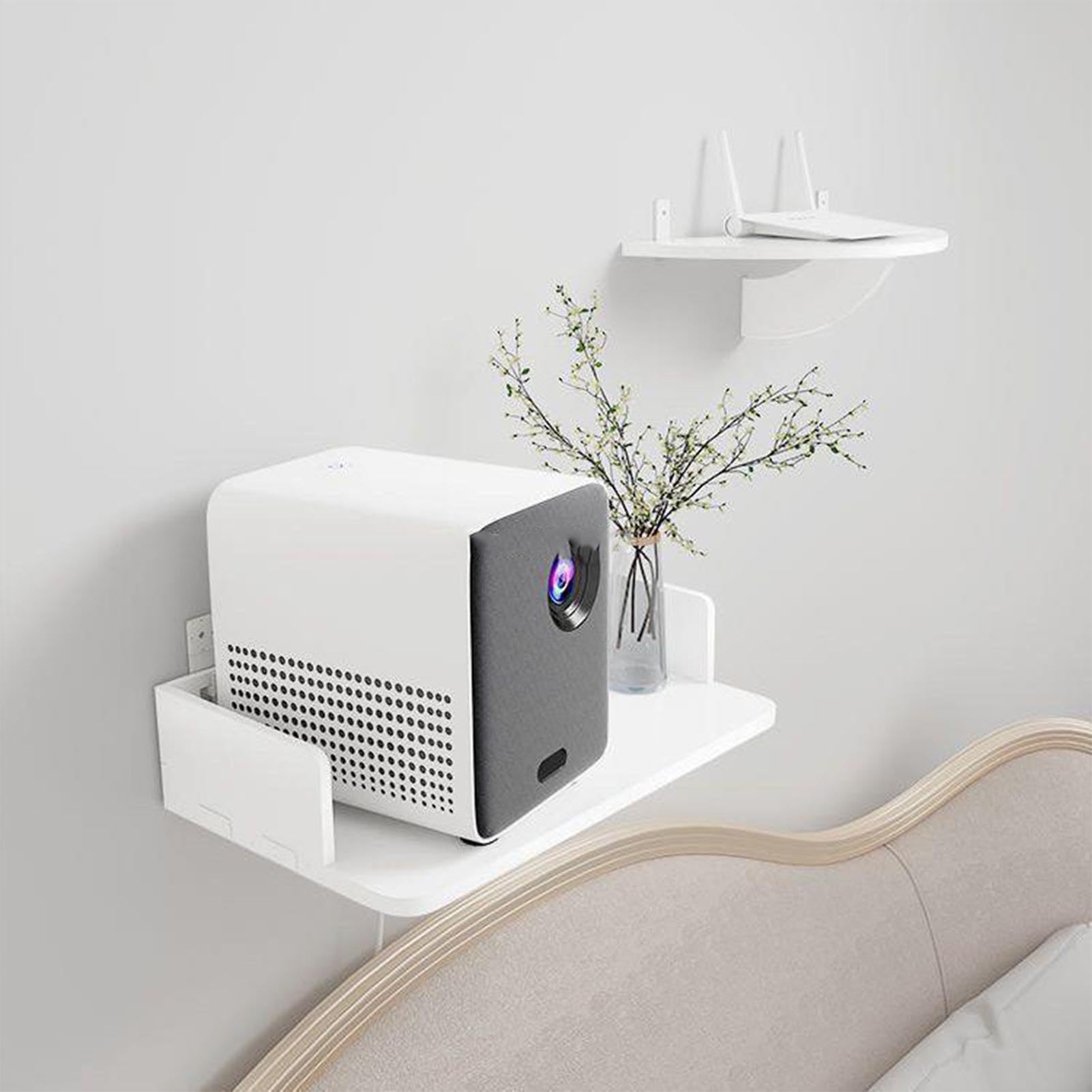 Regal Wand für Beamer, Multimedia Wandregal TV Rack Wandhalterung Router Tablett Repeater Rack Horizontale Platzierung Wandhalter Für DVD-Player Kabel Boxen Spielkonsolen TV (S)