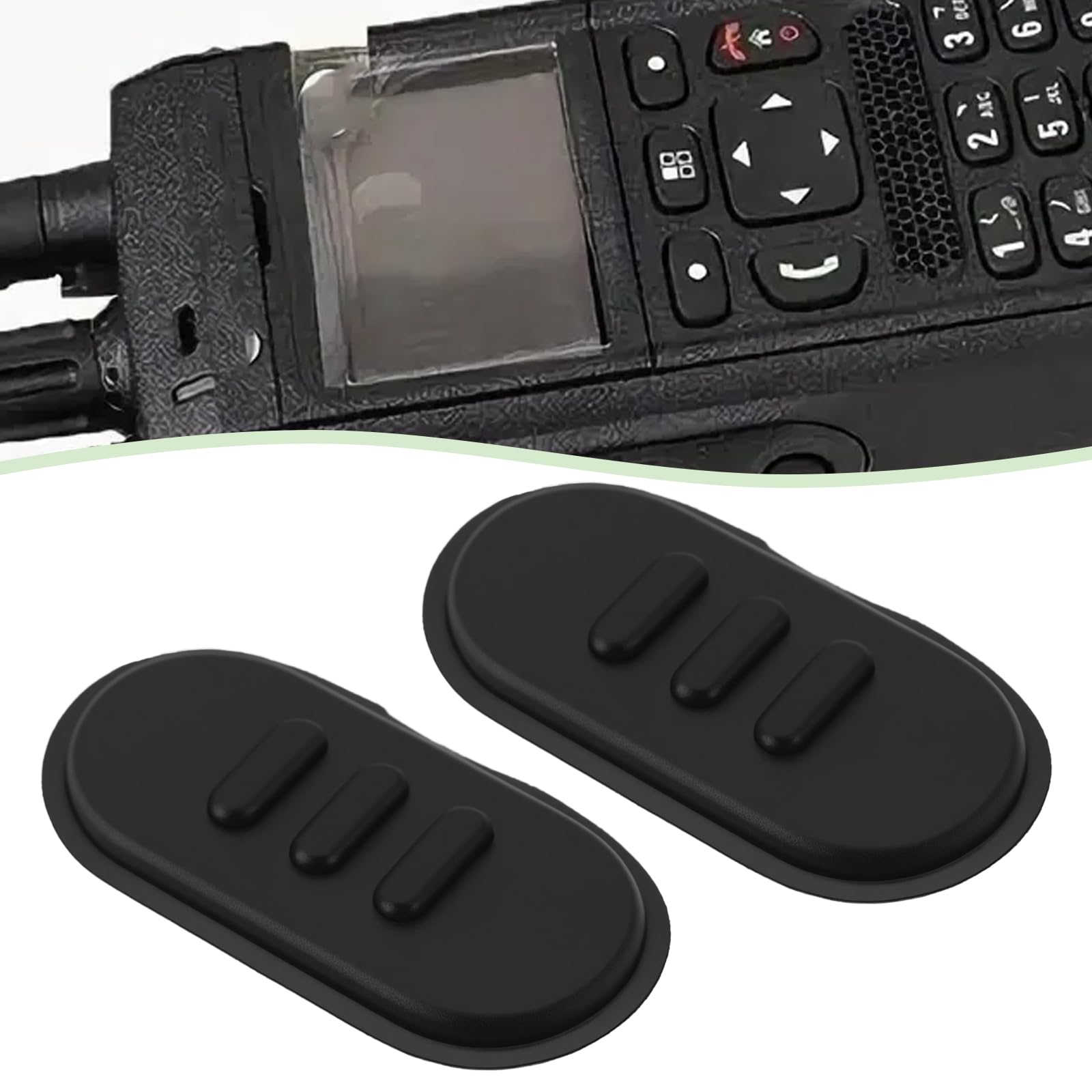 Briny River 2PCS Black PTT Launch Key Switch Button PTT Button Accessory 28.5x14.8mm Compatible with Motorola A10 A12 A10D CP110 Two-Way Radio - Image 2