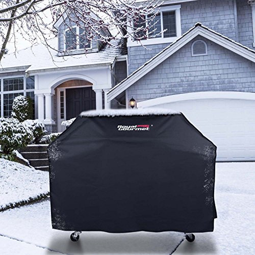 Image of Royal Gourmet CR7605 76-Inch Grill Cover, Durable Oxford Polyester Outdoor BBQ Cover, Water Resistant, Weather Protection, Black